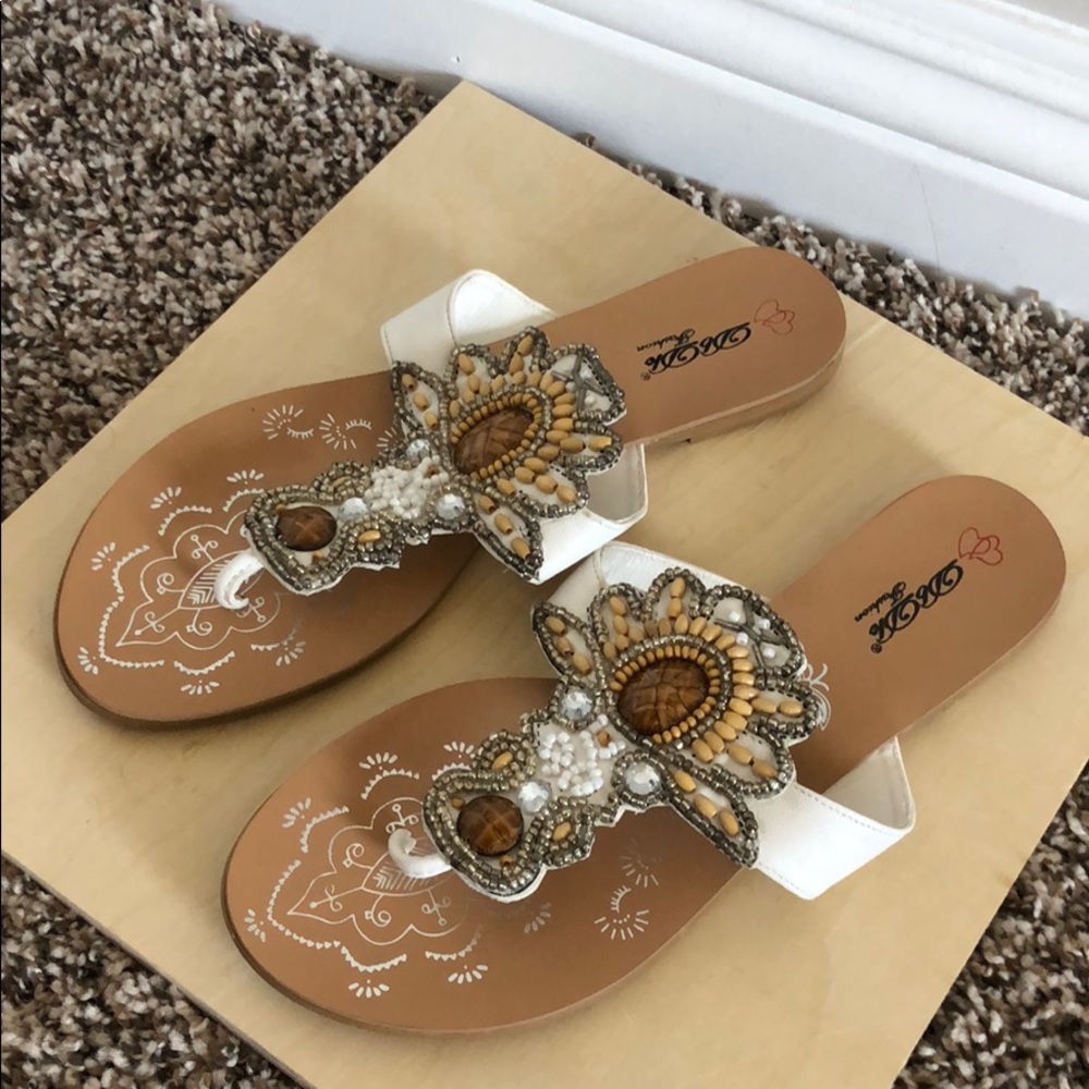 Rhinestone flip flops thong sandals - Picture 1 of 4